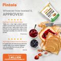 Pintola High Protein All Natural Crunchy Peanut Butter | Unsweetened | 37% Protein | Imported Whey Protein and Roasted Peanuts (Crunchy, 1kg). 