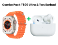Combo T800 Ultra Smartwatch and Tws Wireless Earbud. 