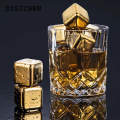 DISICHEN Portable Reusable Stainless Steel Ice Cubes Quick-frozen Gold Metal Ice Pellets Cooling Stones Cooler for Drink Bar Tool. 
