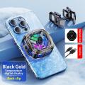 X76 Magnetic Phone Cooler Portable Semiconductor Radiator 2-in-1 Back Clip Cooling Fan for Gaming Live, IOS Android Universal. 