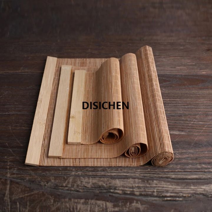 DISICHEN%20New%20Natural%20Bamboo%20Table%20Mat%20Tea%20Dining%20Hot%20Insulated%20Table%20Runner%20Japanese%20Style%20Natural%20Woven%20Placemat%20Coaster%20Cup%20Pad%20Affordable%20-%20Image%204