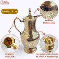 Axia Krafts Royal Golden Jug 1.2 Litres | Brass Jug | Dhalod Jug | Royal Rare Jug | Decor | Decorative items | Room Decor | Axia Krafts. 