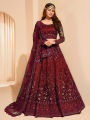 Lehenga Choli For Women All-Season Net Fabric Stitched Embroidered Traditional Style Multiple Colors. 