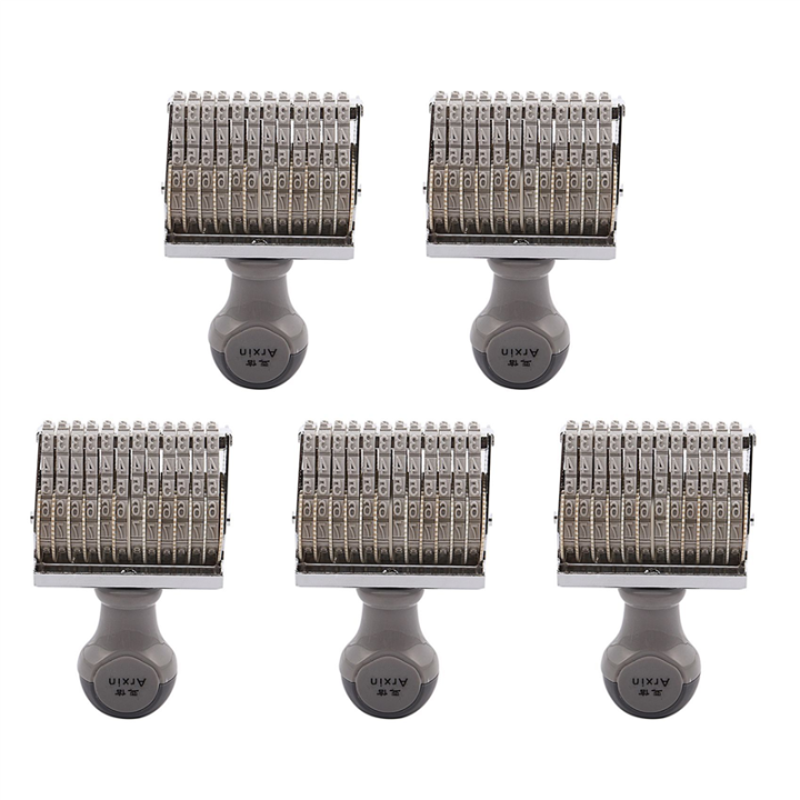 ARELENE 5X 12 Band Self Inking Rubber Stamps Numbering Machine, Creamy White