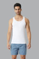 (Pack of 2) Van Heusen Men White Ribbed Vests Sando 10073. 