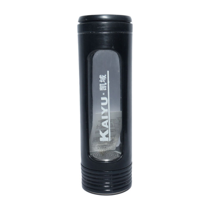 Black Glass Plain Design Water Bootle 1L