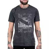 Led Zeppelin Band Printed Stone Washed T-Shirt Unisex