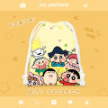 Cute Drawstring Cartoon Small Cloth Bag Student Storage Bag Cosmetic Bag Portable Toiletry Bag Canvas Bag. 