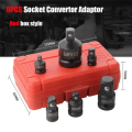 6Pcs Adapter Pneumatic Sleeve Head 1/2 to 3/4 Black Plastic Box for Automobile Torque Mechanical Hardware Products Easy Install Easy to Use. 