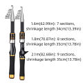 Straight Handle Portable Telescopic Fishing Rod 34cm Storage Ultra Short Mini Fishing Pole .6m-2.1m Length Thin Fishing Hand Pole Stream Lake. 