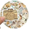 Artsy Home 25/50pcs Retro Travel The Map Cartoon Aesthetic Stickers for Scrapbook Journal Diary Laptops and Cellphone Cover. 