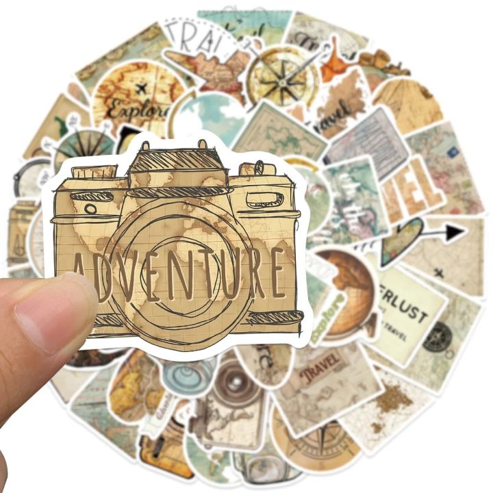 Artsy%20Home%2025/50pcs%20Retro%20Travel%20The%20Map%20Cartoon%20Aesthetic%20Stickers%20for%20Scrapbook%20Journal%20Diary%20Laptops%20and%20Cellphone%20Cover%20-%20Image%202