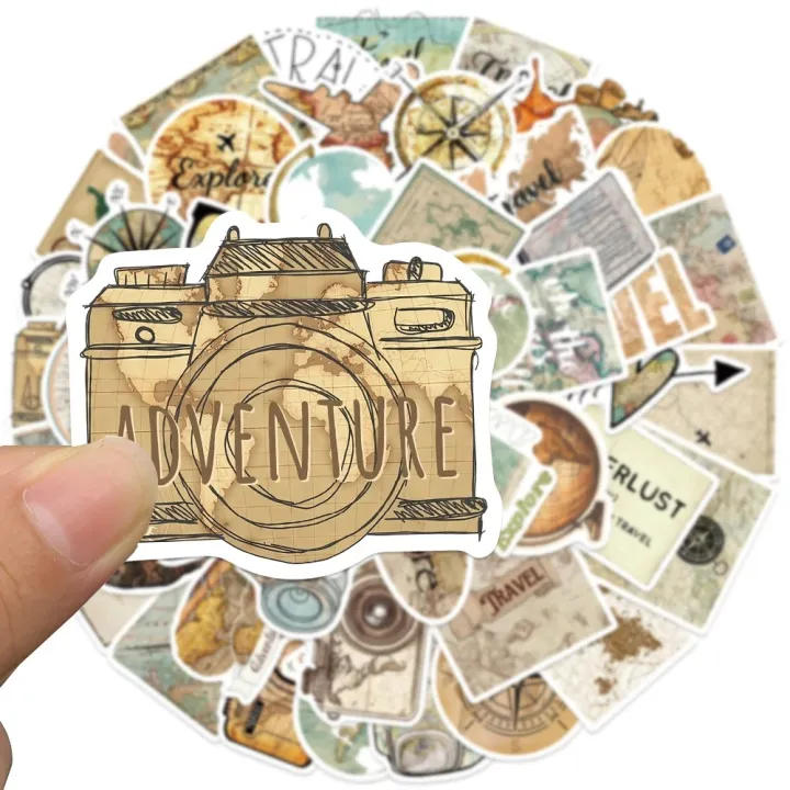 Artsy%20Home%2025/50pcs%20Retro%20Travel%20The%20Map%20Cartoon%20Aesthetic%20Stickers%20for%20Scrapbook%20Journal%20Diary%20Laptops%20and%20Cellphone%20Cover%20-%20Image%202