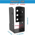 Concealed Joist Hanger 4PCS,2InX4In Outdoor Concealed-Flange Light Joist Bracket, Q235B Steel Powder-Coated Joist Hanger Easy to Use. 
