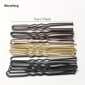 Wenefang 50 Pcs/Bag 5cm U Shaped Alloy Hairpins Waved Hair Clips Simple Original Metal Bobby Pins Barrettes Bridal Hairstyle Tool Hair Pins. 