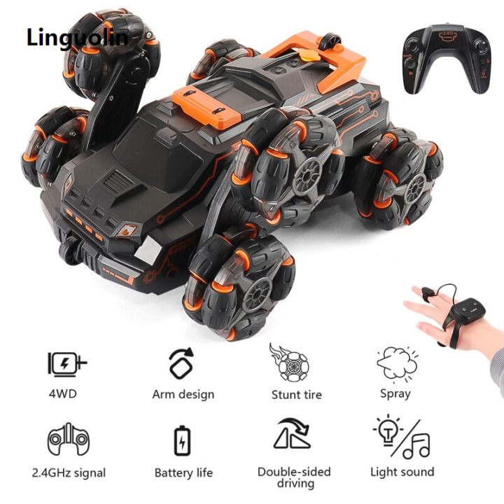 Linguolin%20Six%20Wheel%20Spray%20RC%20Stunt%20Car%204WD%20Swing%20Arm%20Drift%20Vehicle%20Gesture%20Induction%20Deformation%20Remote%20Control%20Car%20with%20Light%20Boy%20RC%20Toys%20-%20Image%204