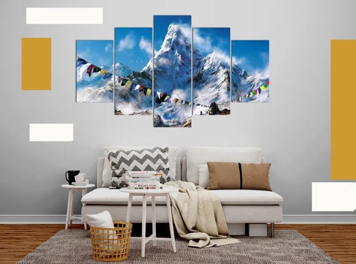 5%20Panel%20Cotton%20Wall%20Hang%20Canvas%20Art%203%20x%205%20Feet%20(Moutain%20Scenary)%20-%20Image%203