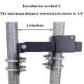 For Ranch Fences Chain Link Fence Gate Latch the Minimum Distance Between Doors is 1.7 ", Chain Latch for 1-3/8" Gate Frames Pipe Sizes.. 