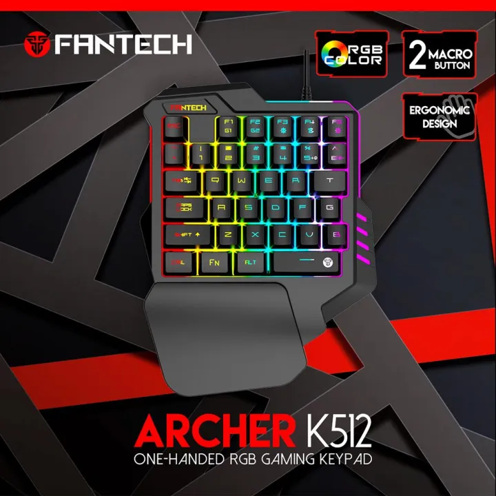 Fantech%20Archer%20K512%20Rgb%20Backlights%20One-Hand%20Ergonomic%20Gaming%20Keyboard%20-%20Image%202