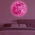 20cm Three-colour Luminous Moon 3D Wall Sticker For Living Room Decor Bedroom Decoration Home Decals Glow In Dark Wallpaper. 