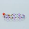 Diamond Cut & Purple Color Shiny Beads Bracelet For women by Treasure Box. 