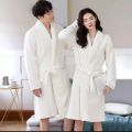 2 Pcs Women's Men's Winter Facecloth Bathrobe, Dressing Gown, Sauna Robe, Housecoat with Hood, Soft, Fluffy, Long. 
