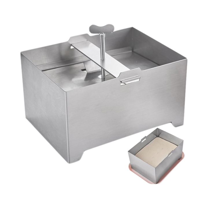 JAERBEE%20Tofu%20Presses%20Tofu%20Press,%20Stainless%20Steel%20Tofu%20Presses,%20Adjustable%20Paneer%20Maker%20with%20Drain%20Hole%20and%20Drip%20Tray%20-%20Image%204