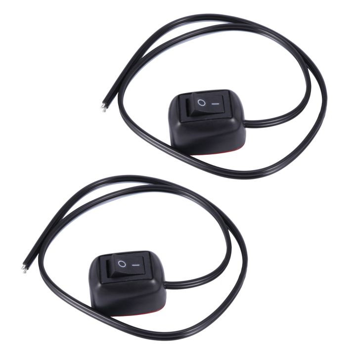 NAMUNY 2X Car DIY Switch Water Drop Shape Button Switch OFF/ON DC 12V For Fog Lights, DRL, LED Light Bar, etc