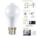 Osaka 7 Watt Pir Motion And Daylight Sensor LED Bulb- B22 Whiite. 