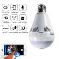 Wireless Panoramic Bulb 360° Ip Camera ,2.0Mp, Fisheye Vision, Smart Monitoring System. 