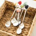 Kitchen accessories Stainless Steel Spoon Cute Ball Coffee Spoon Ice Cream Dessert Tea Stirring Spoon For Picnic Kitchen Accessories JUE. 