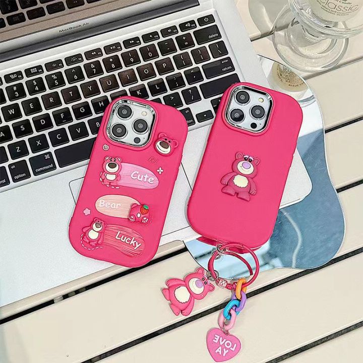 3D%20Doll%20Strawberry%20Bear%20Lotso%20Case%20Compatible%20for%20IPhone%2011%2015%2013%2014%2012%2011%20Pro%20Max%20XR%20X%208%207%20Plus%20XS%20Max%20Rose%20Red%20Lotso%20Plating%20Metal%20Lens%20Case%20-%20Image%204