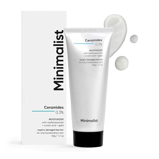 Minimalist Ceramides 0.3% Moisturizer with Madecassoside for Barrier Repair | For Oily Skin | 50 gm