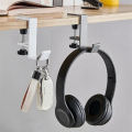 ARELENE 5 Pcs Single-Layer Locking Table Hook Student Bag Hook Office Desk Mobile Bag Hook Desk Side Table Hook White. 