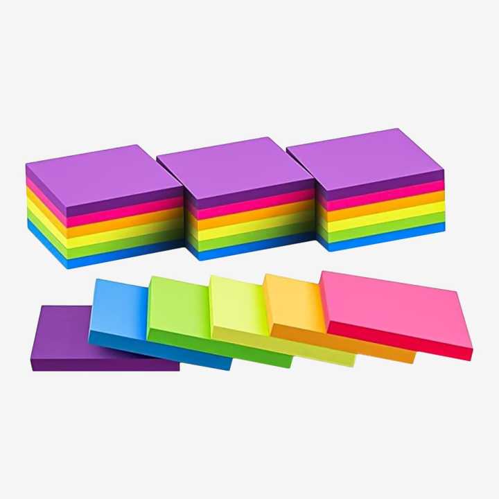 Set Of 2 Sticky Note  - Multicolor Sticky Note 3in x 3in (76 mm x 76 mm) 100 sheets