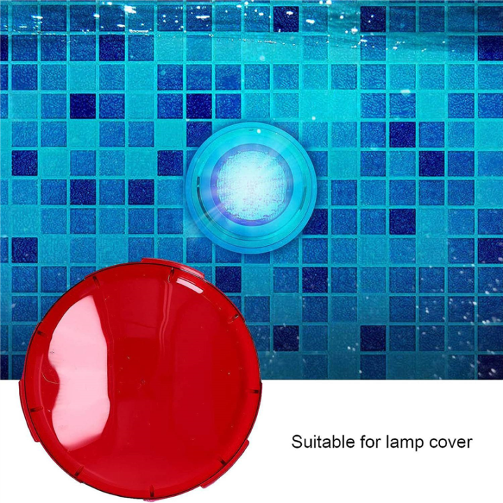 7.5%20Inch%20Underwater%20Pool%20Light%20Lens%20Cover%20Universal%20Lamp%20Replacement%20Snap-on%20Aquarium%20Light%20Pool%20and%20Spa%20Light%20Durable%20Red%20-%20Image%208