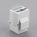 UTP Network Connector Cat5e Cat6 RJ45 Ethernet Module Tool-Less White Module Coupler Jack Connector. 