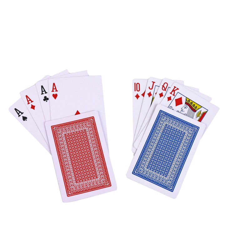 Bizzy%20New%2054%20pieces/set%2056x86mm%20Grey%20Core%20Paper%20Poker%20King%20Deck%20Playing%20Cards%20Magic%20Tool%20Party%20Table%20Game%20Red%20Blue%20-%20Image%205