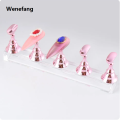 Wenefang 5Pcs Chess Borad Magnetic Nail Tips Practice Display Stand Set Acrylic 2025 New Nail Art Holder UV Gel Polish Showing Shelf for Manicure. 