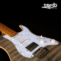 Jet Guitars JS 450 TBK HSS Roasted Maple Transparent Black w/ Gigbag. 