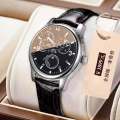 【Best Sellers】Swiss Genuine Movement for Middle-aged Elderly, Gift for Men, Dual Calendar, Digital, Waterproof, Thin Fashion Steel Men's Watch [Top-notch quality]. 