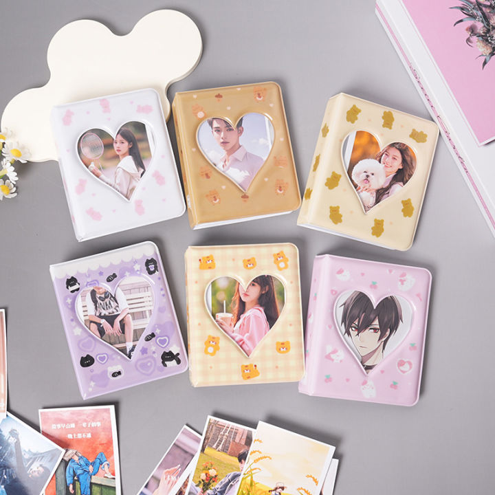 Kpop Card Binder Name Card Book Photocard Holder Cute Bear Photo Album 3  Inch Love Heart Hollow Picture Storage Case | Daraz.com.np