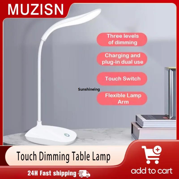 Eye Protection Learning Night Light Dimming Portable Office Touch Desk Lamp Rechargeable Battery LED Desk Lamp Small Book Lamp