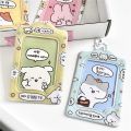 Cartoon Card Case Kawaii  Pendant Cartoon Protective Case Protective Case ID Card Cover ID Card Cover Lady. 