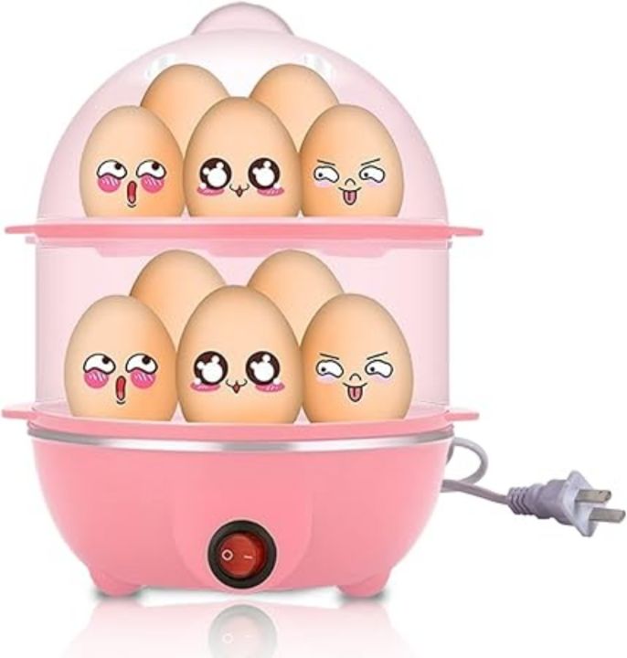 Maga double Layer Egg Boiler Electric Cooker - Color Assorted