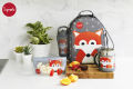 3 Sprouts Insulated Lunch Bag for Kids - Reusable Tote with Shoulder Strap, Handle and Pockets,Fox. 