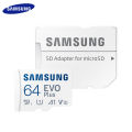 SAMSUNG Memory Card EVO PLUS MicroSD TF Card U2 V30 A2 Micro SD Card with adapter for Camera Phone Up to 130Mb/s Storage Cards. 