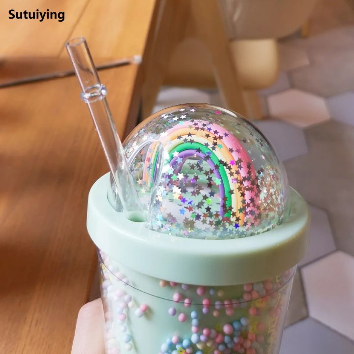 Sutuiying%20Portable%20Special%20Offer%20Cartoon%20Cute%20Rainbow%20Cup%20with%20Straw%20Double%20Plastic%20BPA%20Free%20Woman%20Girl%20Water%20Bottle%20for%20Juice%20Milk%20Coffee%20500ml%20Drinking%20Tumbler%20-%20Image%205