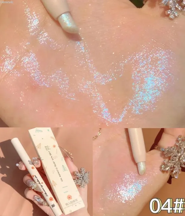 Uonevic%20Eyeshadow%20pencil%20glitter,%20silkworm%20diamond%20blue%20pencil%20makeup%20New%20highlighter,%20pearl%20brightener,%20gold%20silver%20eyeliner%20-%20Image%208