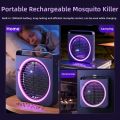 Portable 2400V High Voltage Electric Mosquito Killer UV Light Hanging/Free-standing Shock Mosquito Light Safe Charging Electric Fly Trap Light Indoor Use. 